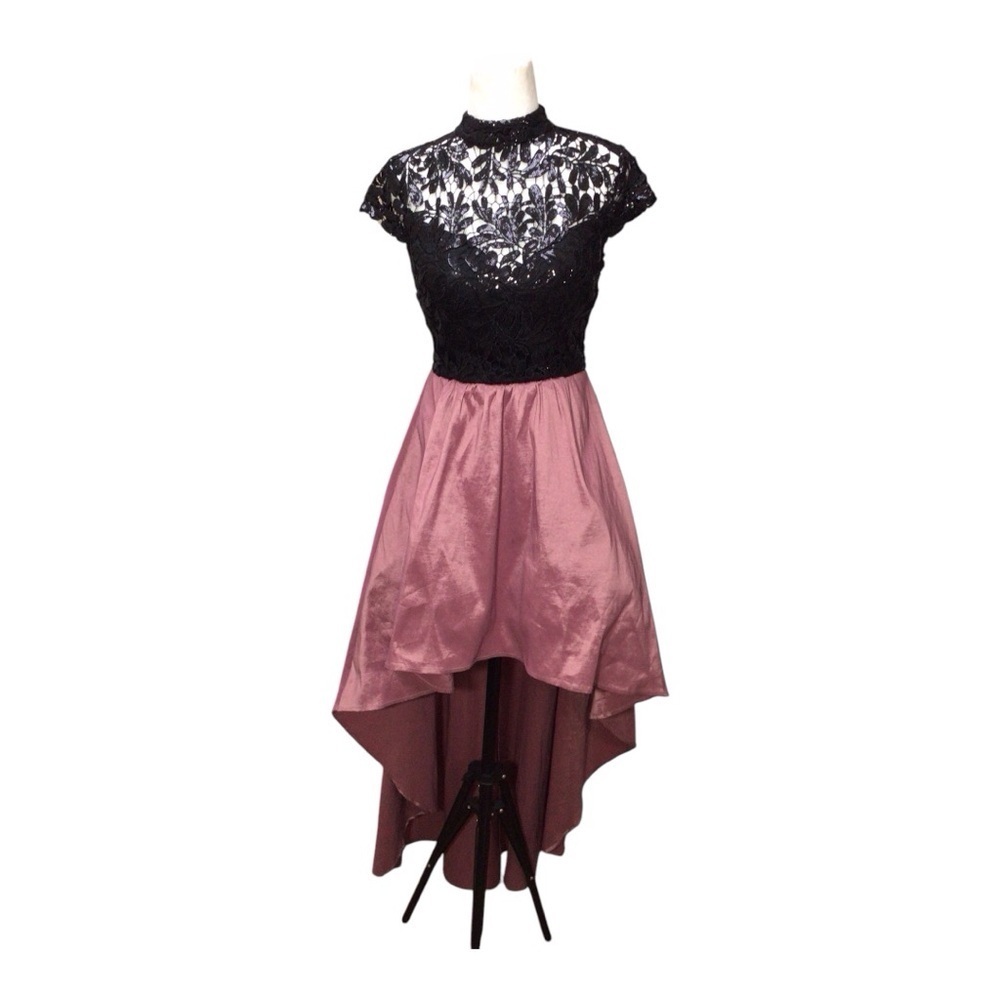 B. Darlin Black Lace Hi Low Dress EUC size 5/6